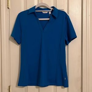 Lady Hagen Medium blue golf polo